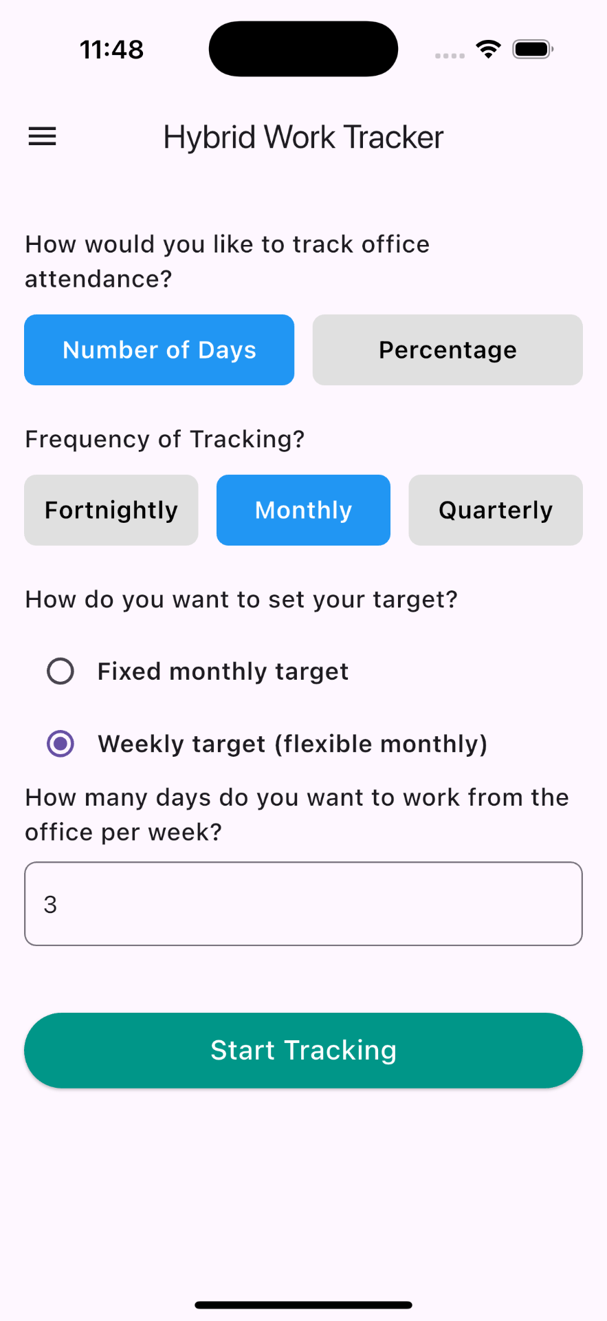 Hybrid Work Tracker